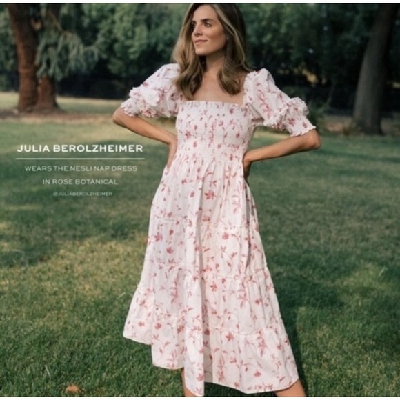 Hill House Dresses & Skirts - Hill House Nesli Nap Dress in Pink Rose Botanica XS
